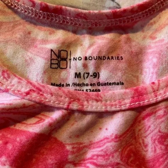 No Boundaries Pink and White Ladies Tank Top Size Medium - Picture 3 of 3